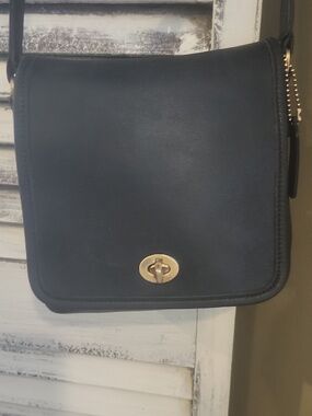 Coach Companion Black Leather Crossbody Bag Model JOP-9076